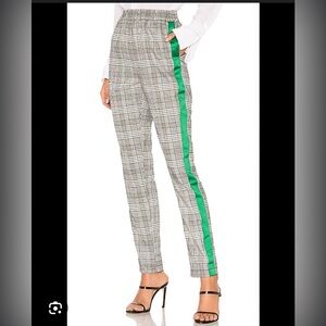 Lovers and friends plaid pants green stripe